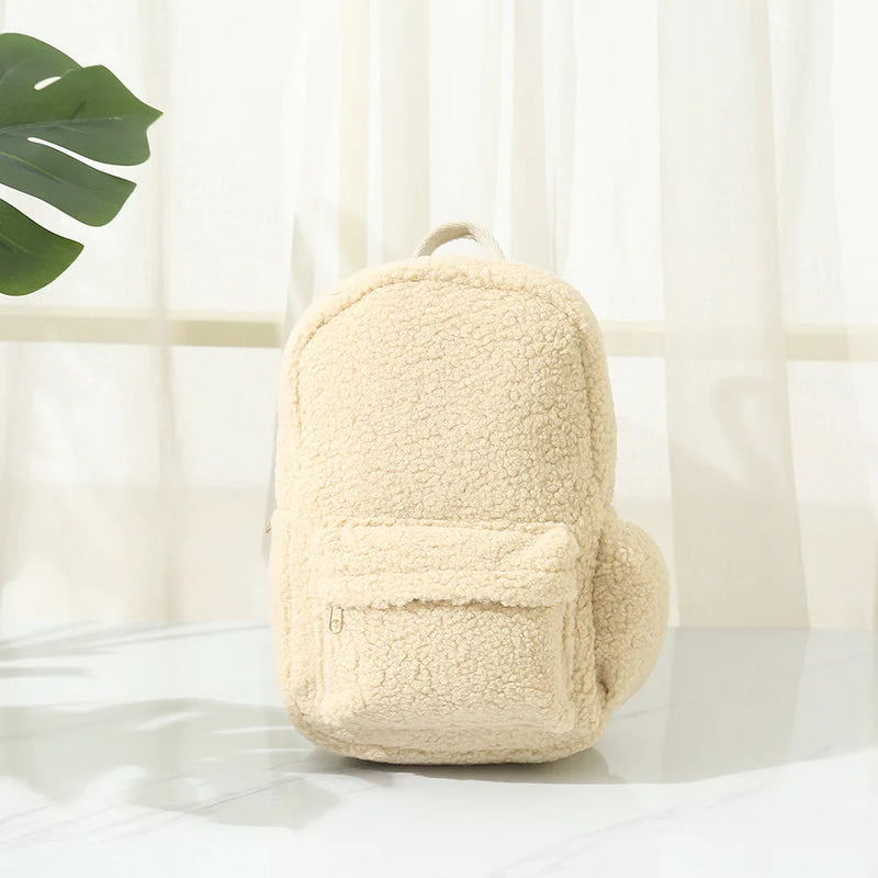 Korean Lamb Wool Backpack for Women by Tamxo™ - Plush Cartoon Backpack for Children