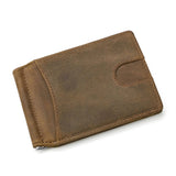 Tamxo™ Minimalist Leather Money Clip Wallet for Men Women - Stylish, Slim Design for Cash & Cards