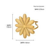 Tamxo™ Irregular Edge Heart Gold Stainless Steel Ring for Women.