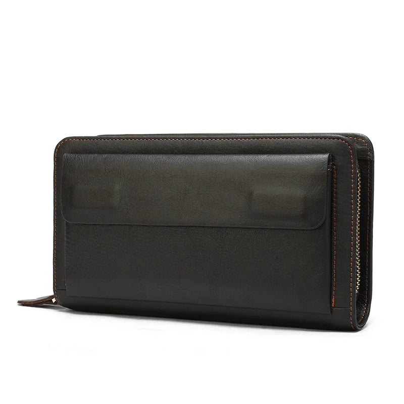 Tamxo™ Genuine Leather Men's Clutch Wallet for Business Card Cash Bills