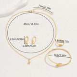Tamxo™ Teardrop Earring Bracelet Ring Set - Sterling Silver Luxury Jewelry Gift