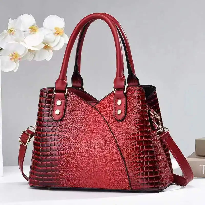 Tamxo™ Crocodile Pattern Bucket Bag Women Shoulder Handbag Luxury Crossbody Purse