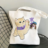 Tamxo™ Kawaii Cats Cartoon Manga Tote Bag – High Capacity Canvas Shoulder Bag