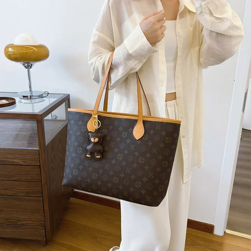 Tamxo™ Soft Leather Tote Bag | Luxury High Capacity Shoulder Handbag for Women