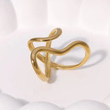 Tamxo™ Golden Stainless Steel Rings, Fashionable Unisex Jewelry Gift