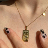 Tamxo™ Zodiac Sign Stainless Steel Square Pendant Necklace for Men Women