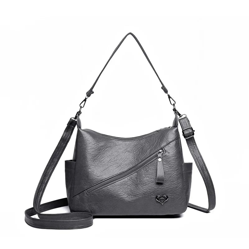 Tamxo™ Large PU Leather Messenger Bag: Versatile & Spacious Middle-aged Women's Bag