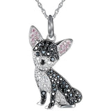 Tamxo™ Cavalier Rhinestone Necklace: Exquisite Pet Memorial Jewelry, Dog Lover Gift