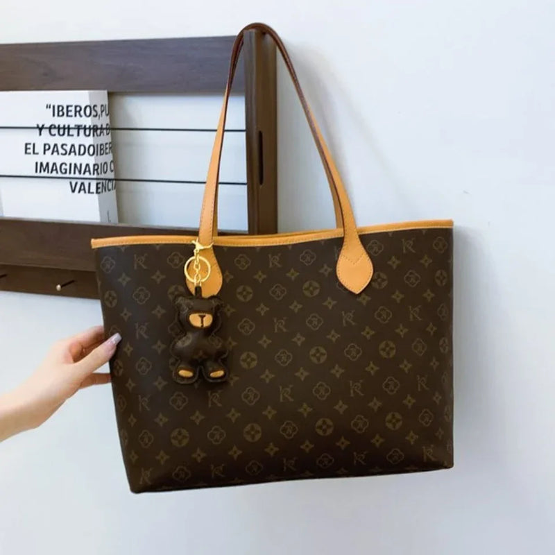Tamxo™ Soft Leather Tote Bag | Luxury High Capacity Shoulder Handbag for Women