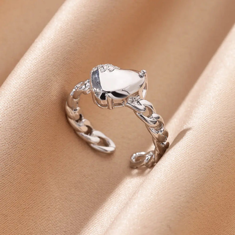 Tamxo™ Retro Cross Pattern Stainless Steel Open Ring for Women, Elegant Wedding Party Jewelry
