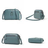 Tamxo™ Genuine Leather Luxury Women's Crossbody Shoulder Bag in Solid Color