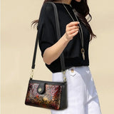 Tamxo™ Retro Ethnic Floral Pattern Leather Shoulder Bag Crossbody Luxe Designer