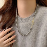 Tamxo™ Grey Pearl Choker Necklace - High-Grade Luxe Fashion Accessory