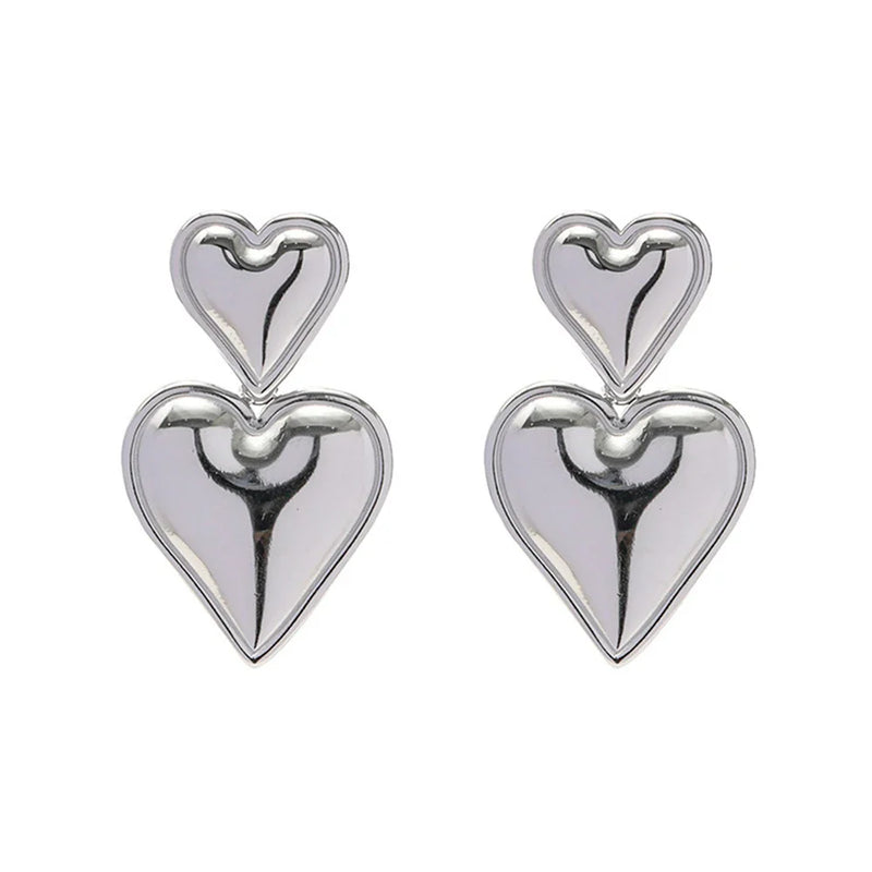 Tamxo™ 18K Gold Plated Stainless Steel Heart Drop Earrings for Women