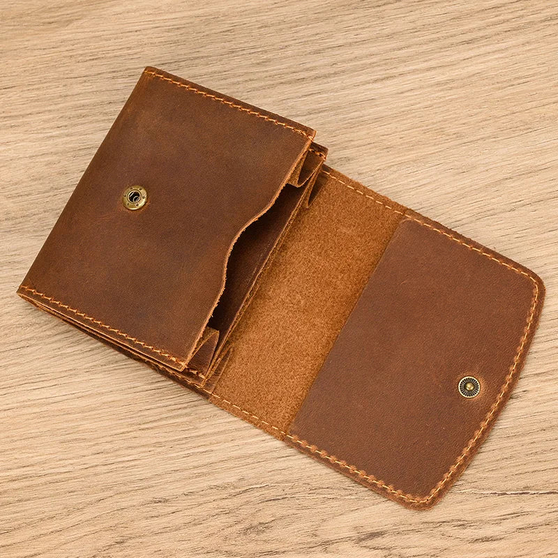 Tamxo™ Genuine Leather Coin Purse Short Wallet for Men & Women