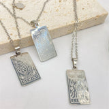 Tamxo™ Zodiac Sign Stainless Steel Square Pendant Necklace for Men Women