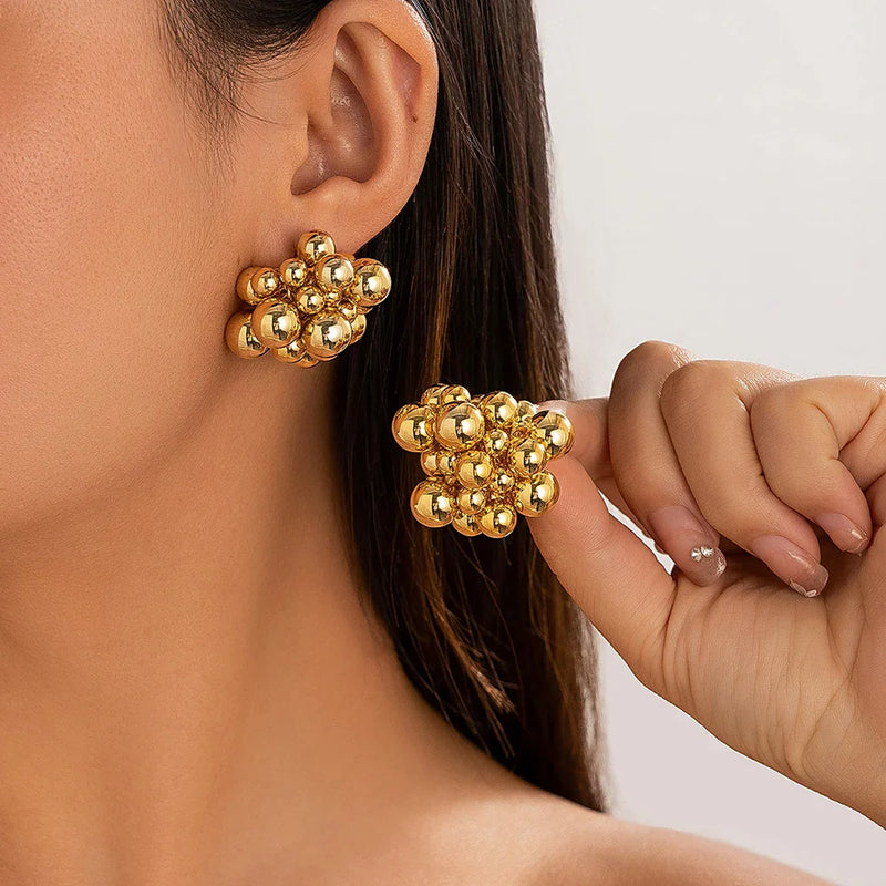 Tamxo™ Geometric Bead Earrings: Exaggerated and Versatile Fashion Statement