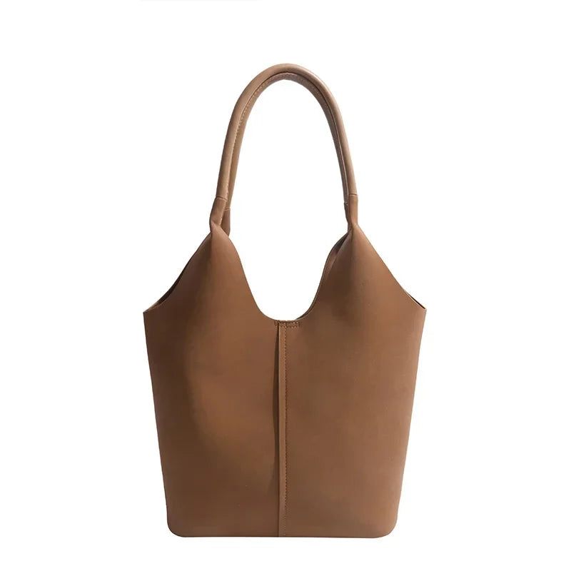 Tamxo™ Solid Color PU Buckle Tote Bag: Stylish, Spacious, Versatile Shoulder Handbag