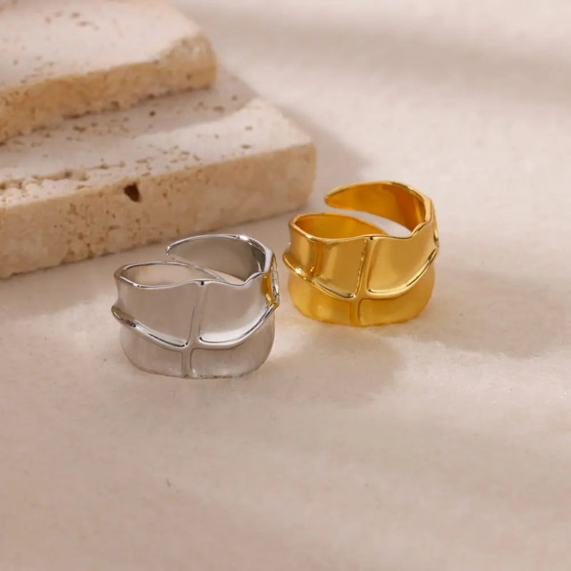 Tamxo™ Retro Cross Pattern Stainless Steel Open Ring for Women, Elegant Wedding Party Jewelry