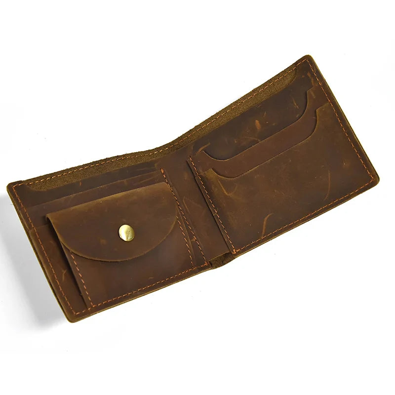 Tamxo™ Men's Retro Leather Bifold Wallet with Coin Purse and Card Holder
