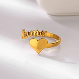 Tamxo™ Stainless Steel Adjustable Open Charm Ring - Aesthetic Wedding Jewelry for Women