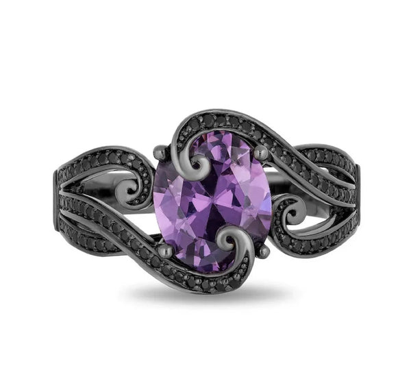 Tamxo™ Elegant Amethyst Ursula Wedding Ring Set