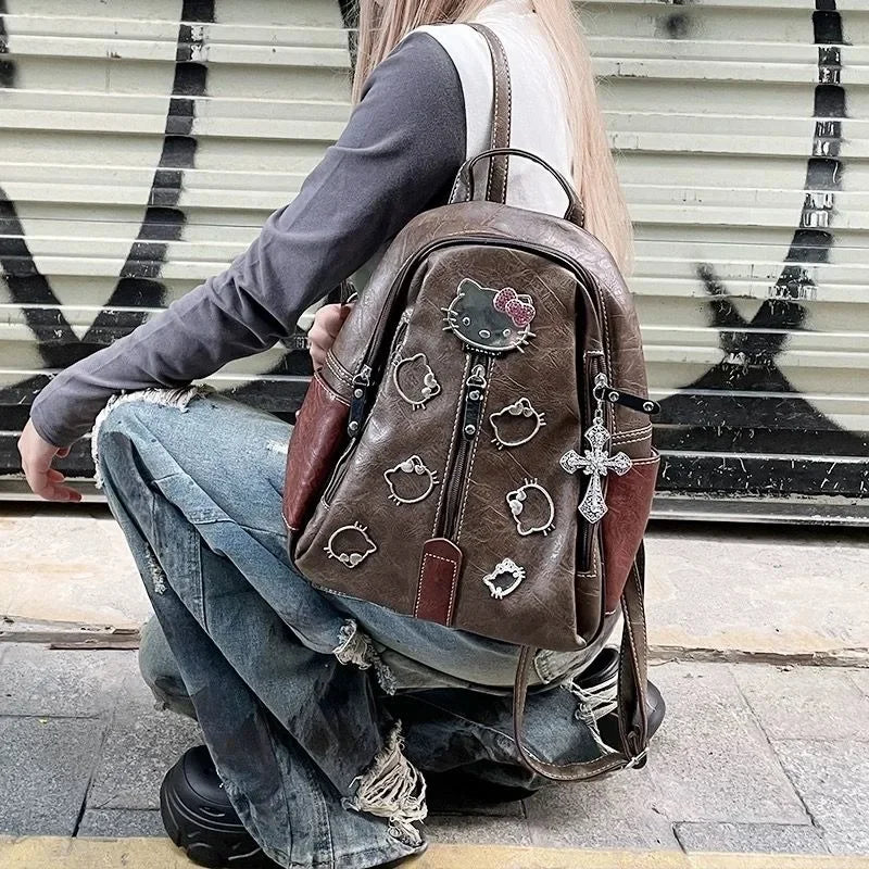Tamxo™ Hello Kitty Aesthetic Backpack: Y2K Vintage Designer Fashion Women's Bag