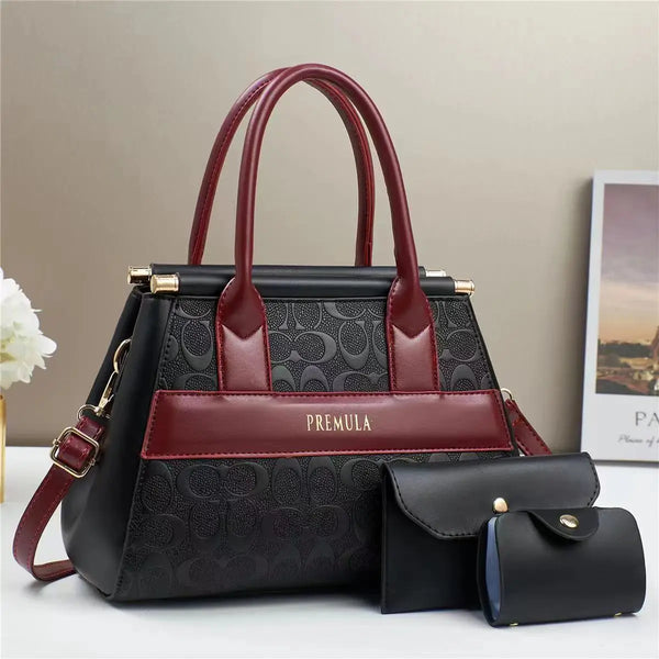 Tamxo™ Chic PU Leather Tote Bag with Wallet Set, Large Capacity Shoulder Handbag for Women