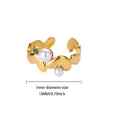 Tamxo™ Multi Heart Zirconia Ring Set - Elegant Golden Wedding Jewelry