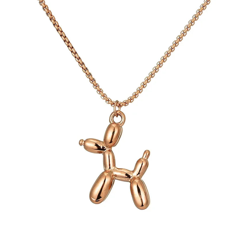 Tamxo™ Poodle Balloon Dog Charm Necklace for Women Girls