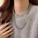 Tamxo™ Grey Pearl Choker Necklace - High-Grade Luxe Fashion Accessory