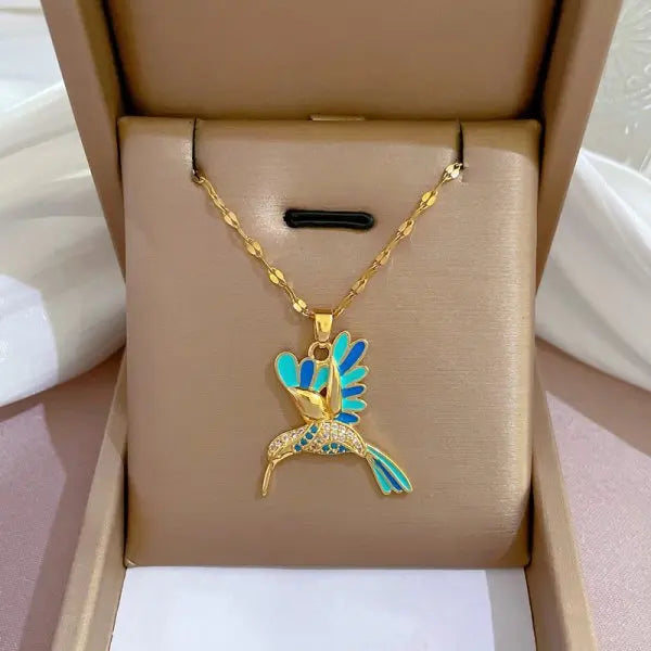 Tamxo™ Exquisite Micro Inlaid Zircon Butterfly Tassel Necklace