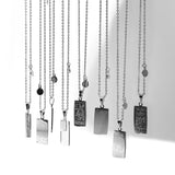 Tamxo™ Zodiac Sign Stainless Steel Square Pendant Necklace for Men Women