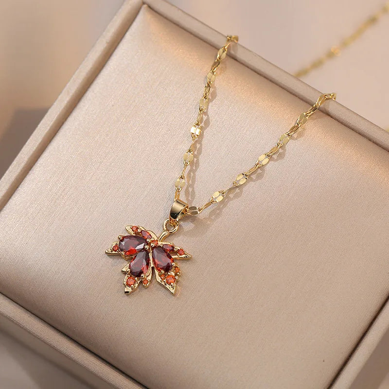 Tamxo™ Exquisite Micro Inlaid Zircon Butterfly Tassel Necklace
