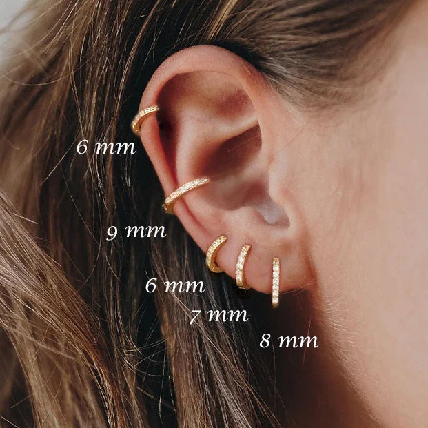 Tamxo™ Crystal Zirconia Hoop Earrings Women Minimalist Jewelry
