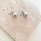 Tamxo™ Chunky Dome Drop Earrings - Gold Plated Stainless Steel Teardrop Statement Jewelry