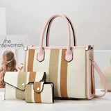 Tamxo™ Women's 3-Piece Handbag Set: Tote, Purse, Wallet - PU Leather Shoulder Bag