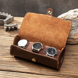 Tamxo™ Leather Watch Case: Stylish Storage Box for Three Watches