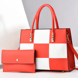 Tamxo™ PU Leather Tote Bag Set with Large Capacity Shoulder Bag and Small Handbag Purse