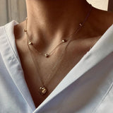 Tamxo™ Love Heart Double Layer Pearl Necklace: Elegant Metal Choker for Women's Party Jewelry