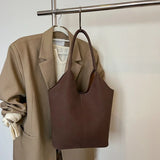 Tamxo™ Solid Color PU Buckle Tote Bag: Stylish, Spacious, Versatile Shoulder Handbag
