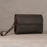Tamxo™ Genuine Leather Clutch Wallet with Cell Phone Pocket and Wristlet