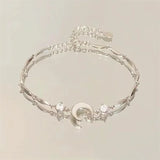 Tamxo™ Crystal Cherry Blossom Bracelet - Sweet, Shiny Pink Flowers Zircon Bow Aesthetic