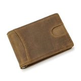 Tamxo™ Minimalist Leather Money Clip Wallet for Men Women - Stylish, Slim Design for Cash & Cards