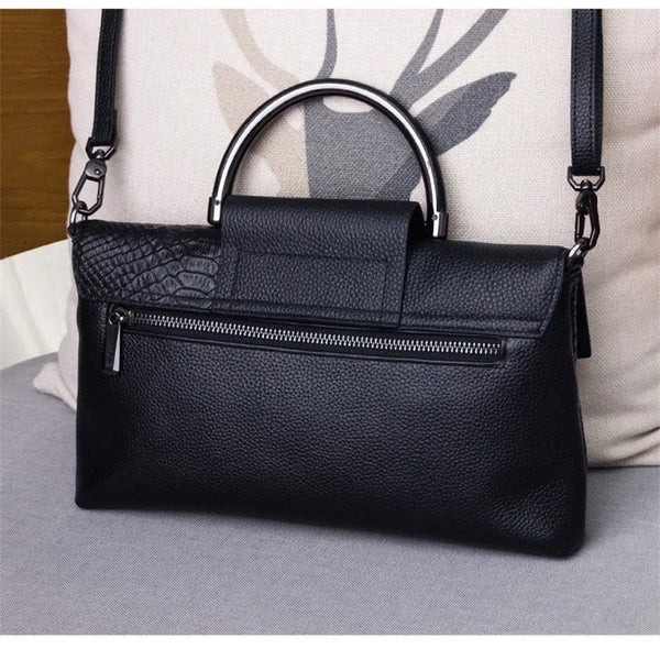 Tamxo™ Black Crocodile Leather Clutch Bag Luxury Shoulder Crossbody Women's Tote Handbag