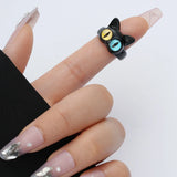 Tamxo™ Colorful Big Eye Cat Monster Punk Rings for Women Men Y2K Fashion Jewelry Gift