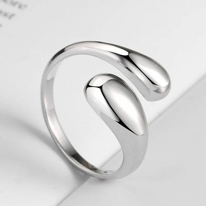 Tamxo™ Waterproof Open Stainless Steel Golden Color Women's Wedding Band.