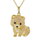 Tamxo™ Cavalier Rhinestone Necklace: Exquisite Pet Memorial Jewelry, Dog Lover Gift
