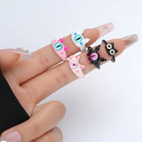 Tamxo™ Colorful Big Eye Cat Monster Punk Rings for Women Men Y2K Fashion Jewelry Gift