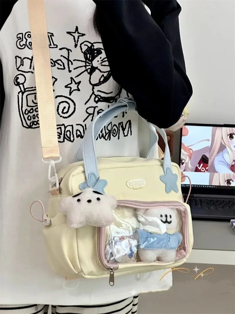 Tamxo™ Kawaii JK Shoulder Bag White Lolita Ita Cute Sweet Fashion Handbag